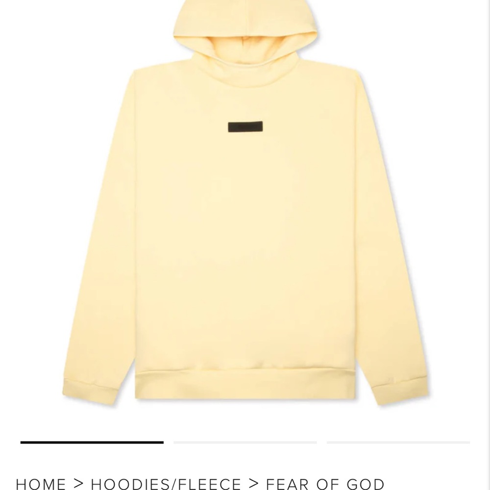 NWT Fear of God Essentials Hoodie Garden Yellow